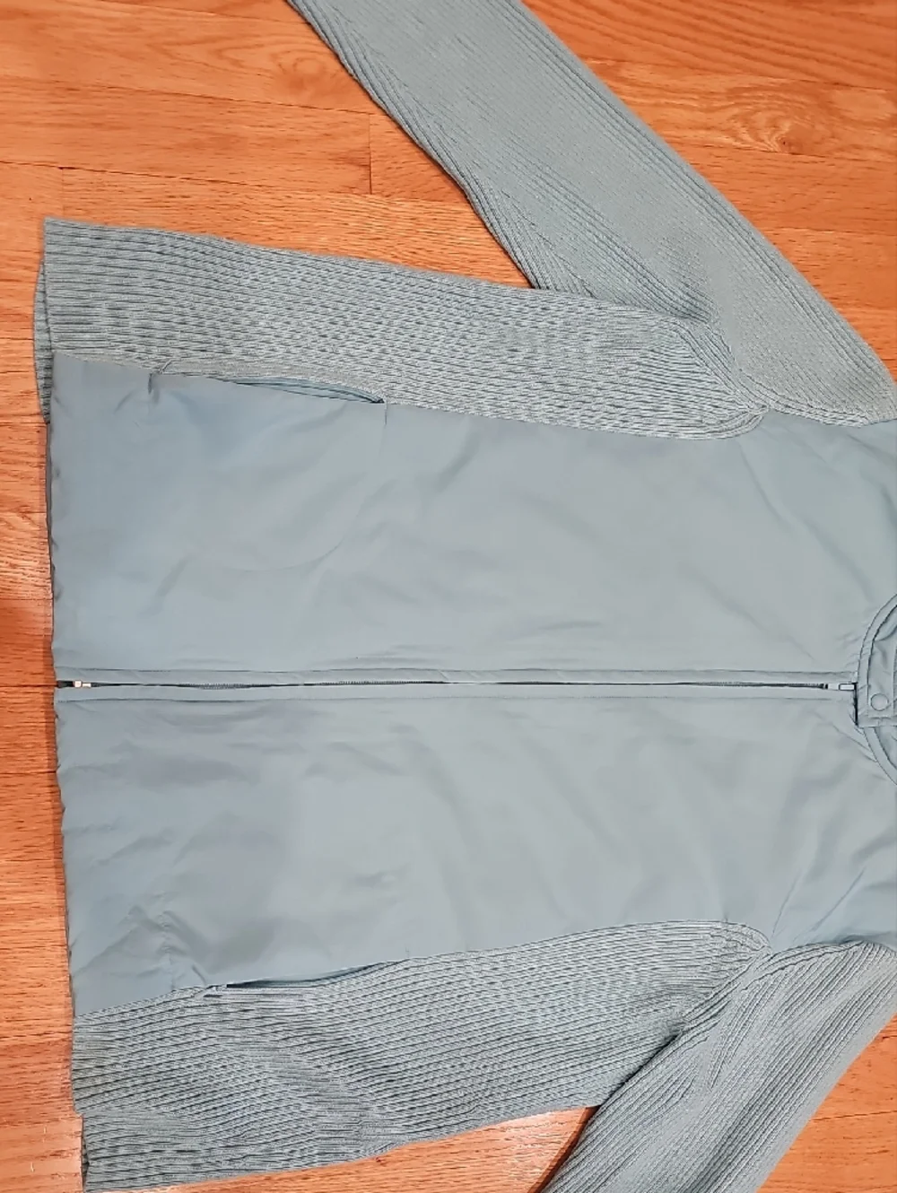 Sigrid Olsen Soft Light Blue /  Teal Green Zip-Front Jacket Size 1X - Picture 7 of 10